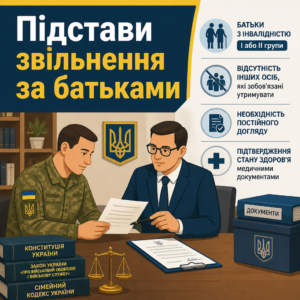 Вимоги законодавства щодо звільнення військовослужбовця по догляду за батьками з інвалідністю