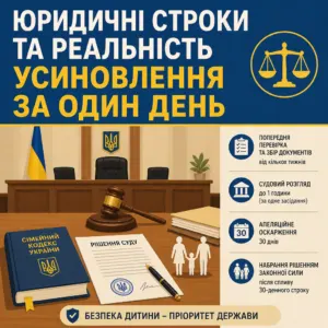 Судовий процес усиновлення за один день та правові строки