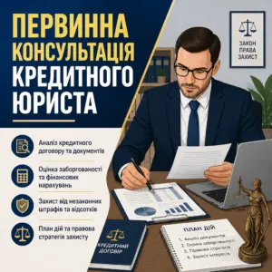 Вартість послуг адвоката по кредитах та первинна правова допомога