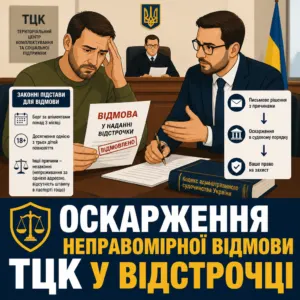 відмова ТЦК у відстрочці батьку трьох дітей оскарження