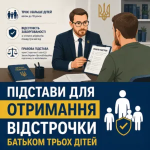 відстрочка батько трьох дітей правові підстави