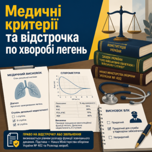 відстрочка по хворобі легень на комісії влк