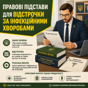 відстрочка інфекційні хвороби підстави за розкладом хвороб