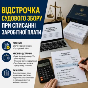 відстрочка судового збору при стягненні із заробітної плати