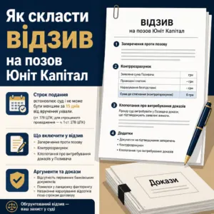 Відзив на позов Юніт Капітал — структура та аргументи