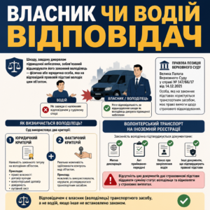 Хто відповідає за відшкодування шкоди джерелом підвищеної небезпеки власник чи водій