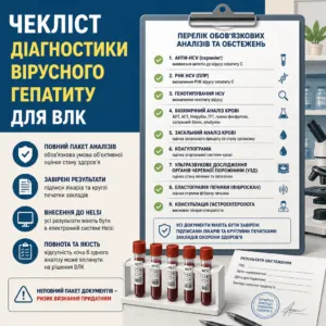 гепатит с влк перелік обов'язкових аналізів та обстежень