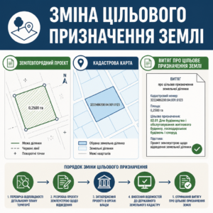 Зміна цільового призначення землі під будівництво за детальним планом території