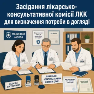 висновок лкк про постійний догляд засідання комісії лікарі