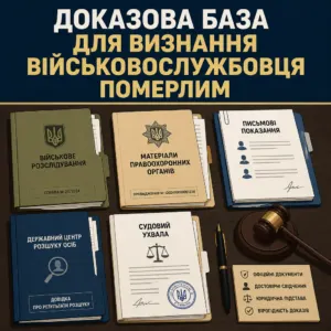Докази для оголошення померлим у суді