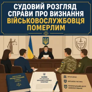 Судовий процес про визнання військовослужбовця померлим
