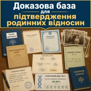 як довести родинні зв'язки докази в суді
