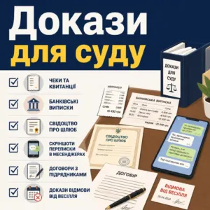 відшкодування витрат весілля докази для суду