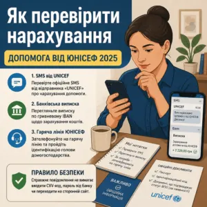 як перевірити допомога ЮНІСЕФ 2025