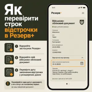 Перевірка строку відстрочки в розширених даних Резерв+
