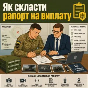 Рапорт на винагороду за знищення техніки