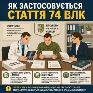 Як застосовується стаття 74 ВЛК при вроджених вадах