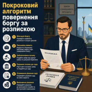як повернути борг за розпискою покроковий алгоритм дій