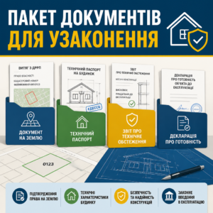 Технічний паспорт та документи на землю для узаконення будинку