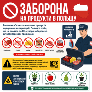 Заборонені товари та продукти харчування на митниці Польщі