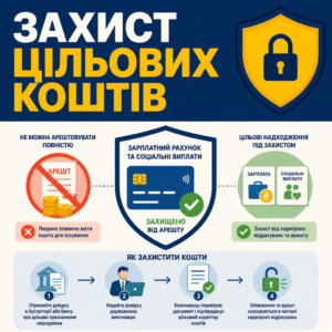 Захист зарплатного рахунку та соціальних виплат від арешту