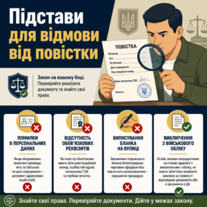 Законные основания для отказа от повестки и проверка реквизитов документа
