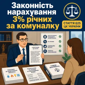 3% річних комуналка — законність нарахування за статтею 625 ЦК України