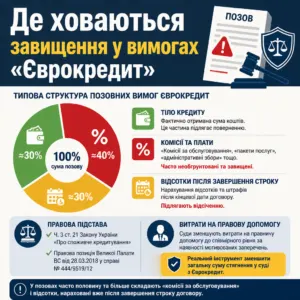 єврокредит подали до суду — типові завищення у позові