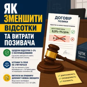 Зменшення відсотків і витрат на правничу допомогу у спорах з Фінтраст Капітал
