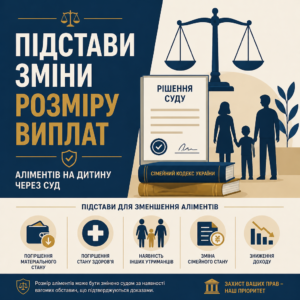 Законні підстави для зменшення розміру аліментів на дитину через суд