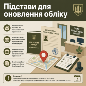 Процедура смены места пребывания на воинском учете военнообязанных при переезде