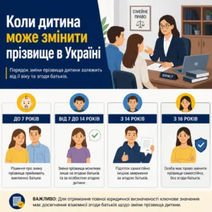 Зміна прізвища дитини в органах РАЦС: консультація юриста