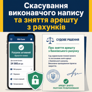 як зняти арешт рахунку Таліон Плюс та скасувати напис