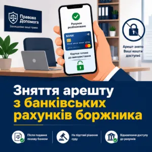 Зняття арешту з рахунків після подання позову банком