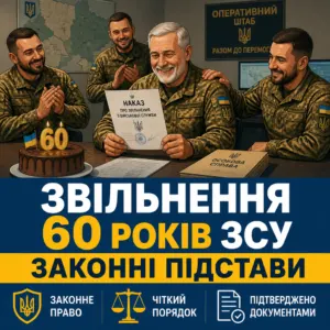 звільнення 60 років ЗСУ законні підстави та порядок